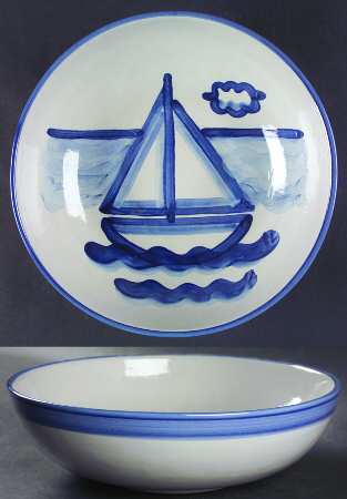 Sailboat 11" Pasta Serving Bowl