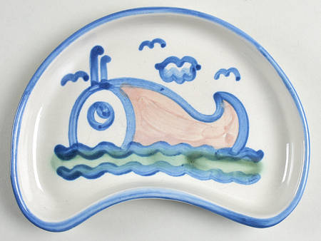 Ship & Whale Crescent Salad Plate