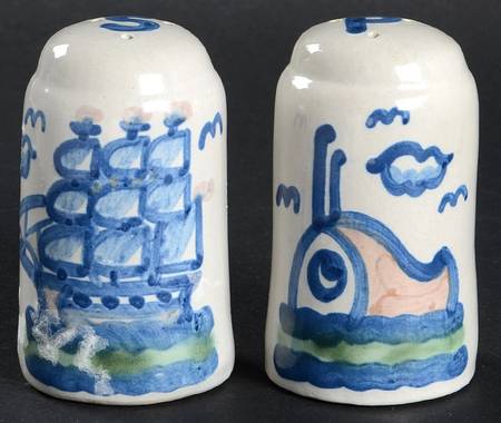 Ship & Whale Salt & Pepper Set