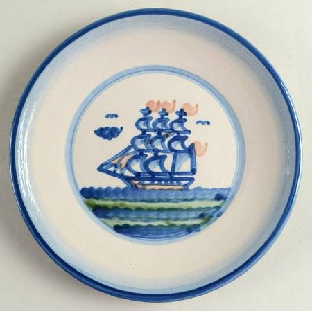 Ship & Whale Salad/Dessert Plate