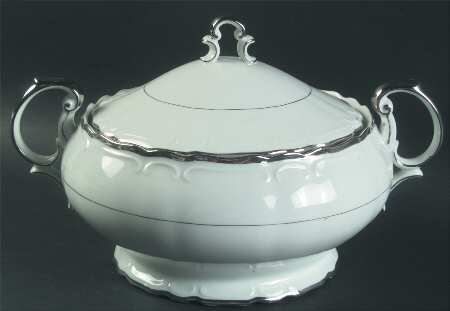 Silver Sonata Round Covered Vegetable