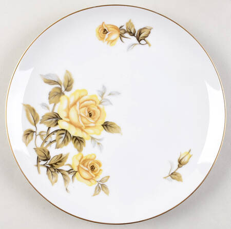 Yellow Rose Salad Plate