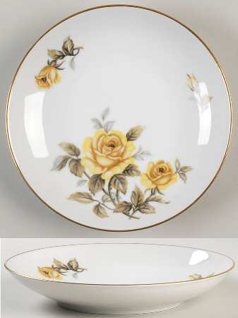 Yellow Rose Coupe Soup Bowl