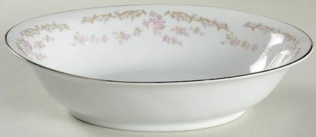 Rose Chintz 10" Oval Vegetable Bowl
