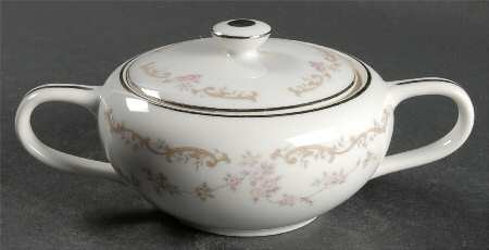 Rose Chintz Sugar Bowl & Lid