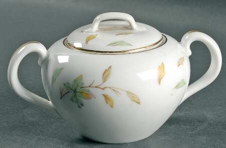 Swirling Leaves Sugar Bowl & Lid