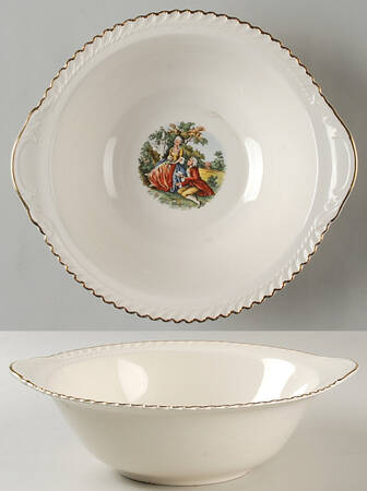 Godey Prints 10" Round Vegetable Bowl