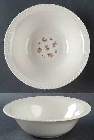 Rosebud Bouquet (No Trim) 7" Round Vegetable Bowl
