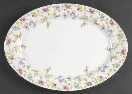Coquette White 12" Oval Serving Platter
