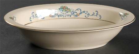Ferndale (Older, Gold Trim) 10" Oval Vegetable Bowl