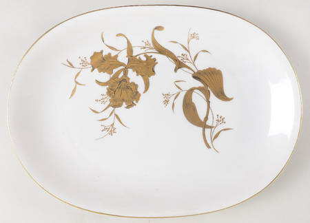 Golden Orchid 11" Oval Serving Platter
