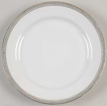 Greek Key Black (White Background) Bread & Butter Plate