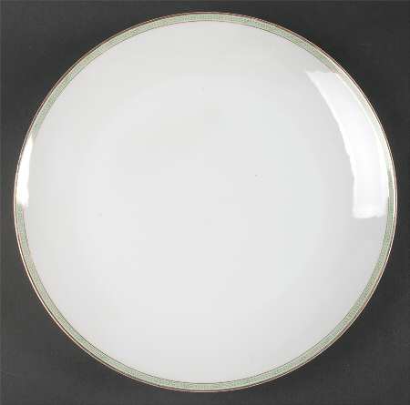 Greek Key Green 12" Chop Plate (Round Platter)