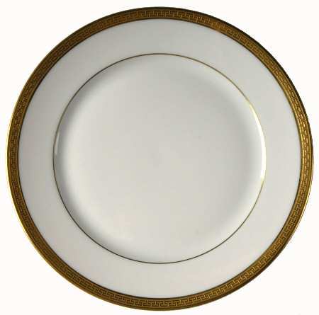 Greek Key Gold Bread & Butter Plate