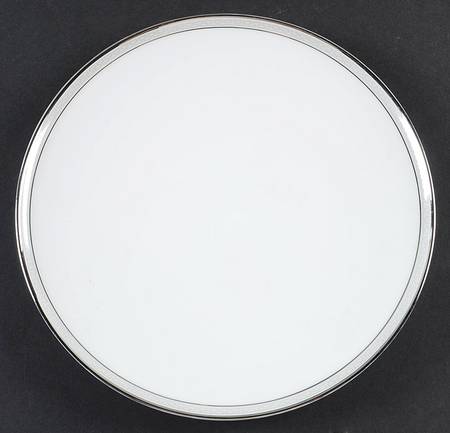 Greek Key Gray (Platinum Trim) Salad Plate