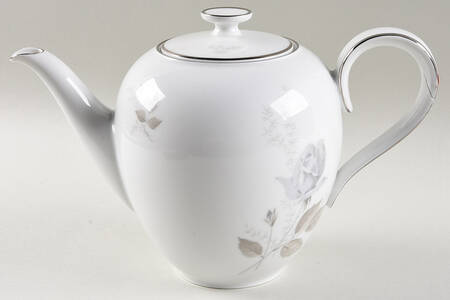 Grey Rose Teapot & Lid