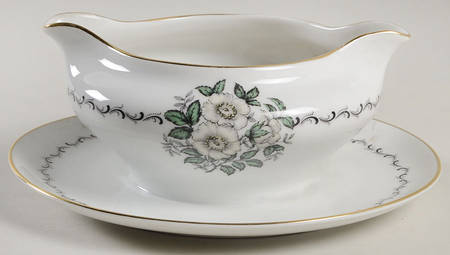16381 Gravy Boat with Attached Underplate by Heinrich - H&C