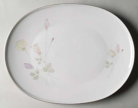 Pastel Bud 15" Oval Serving Platter by Heinrich - H&C