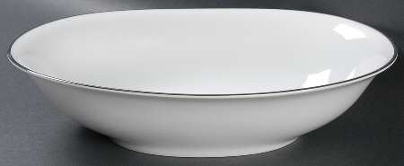 Platinum Band 10" Oval Vegetable Bowl