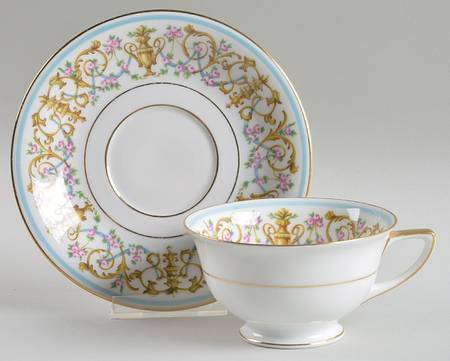 Rococco Footed Cup & Saucer Set