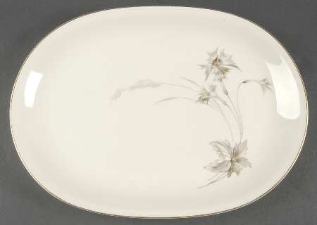 Sepia (Ivory, Gold Trim) 14" Oval Serving Platter