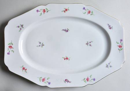 Victoria (Multicolor Flowers) 14" Oval Serving Platter