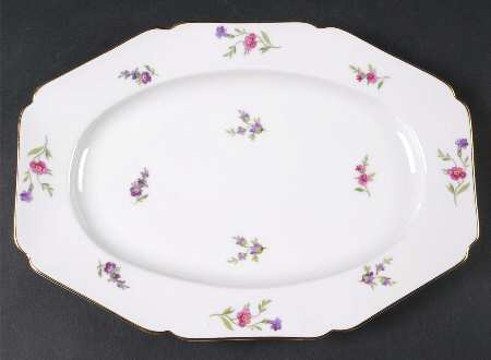 Victoria (Multicolor Flowers) 11" Oval Serving Platter