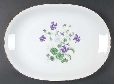 Violet 14" Oval Serving Platter