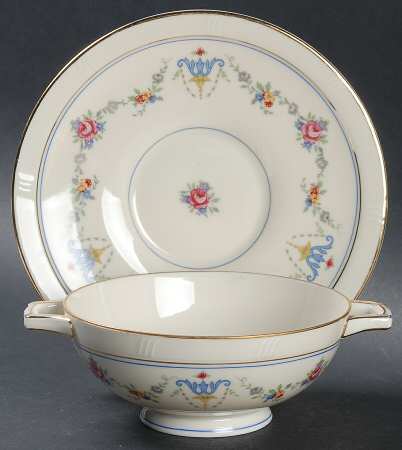 Patricia (Coronado) Footed Cream Soup Bowl & Saucer Set