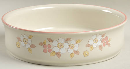 Fleur De Bois Peach 9" Round Vegetable Bowl