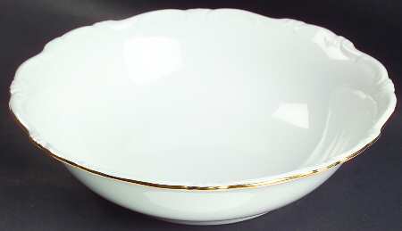 Margaret (Gold Trim) 9" Round Vegetable Bowl
