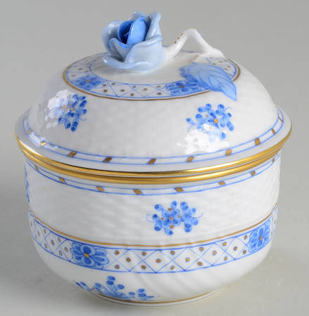 Blue Garden (Wb) Sugar Bowl & Lid
