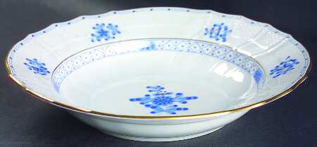 Blue Garden (Wb) Large Rim Soup Bowl