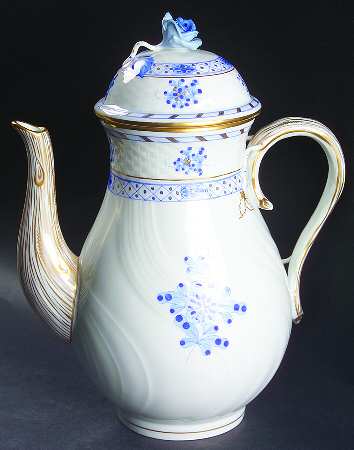 Blue Garden (Wb) Coffee Pot & Lid