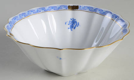 Chinese Bouquet Blue (AB) 6" Round Fluted Bowl