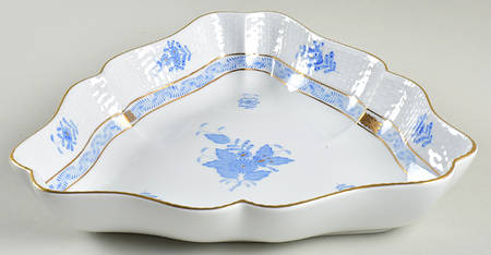 Chinese Bouquet Blue (AB) 10" Triangular Vegetable Bowl