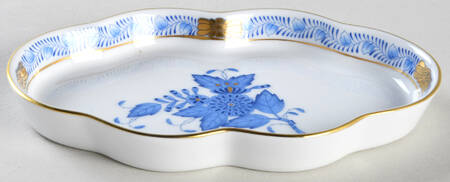 Chinese Bouquet Blue (AB) 5" Scalloped Tray