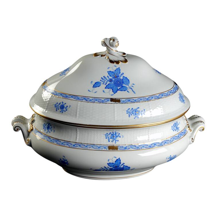 Chinese Bouquet Blue (AB) Oval Tureen & Lid