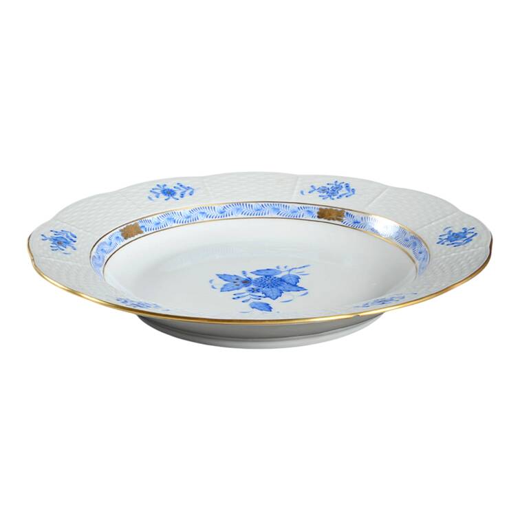 Chinese Bouquet Blue (AB) Large Rim Soup Bowl