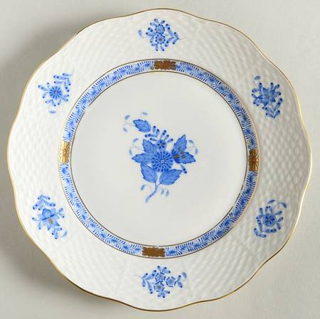 Chinese Bouquet Blue (AB) Dessert Luncheon Plate