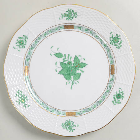 Chinese Bouquet Green (AV) Luncheon Plate
