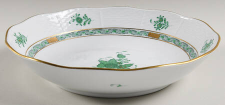 Chinese Bouquet Green (AV) 10" Round Vegetable Bowl