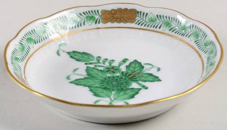 Chinese Bouquet Green (AV) Coaster by Herend