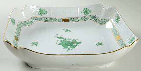 Chinese Bouquet Green (AV) 10" Large Fruit Bowl