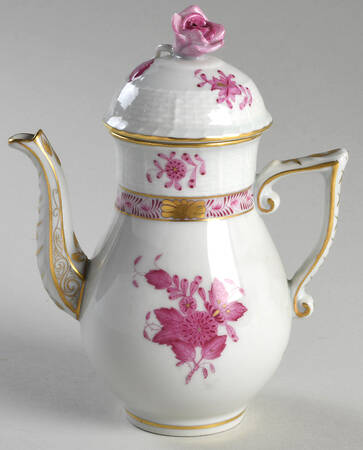 Chinese Bouquet Raspberry (AP) Individual Coffee Pot & Lid