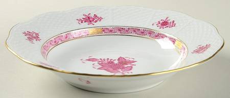 Chinese Bouquet Raspberry (AP) Rim Soup Bowl