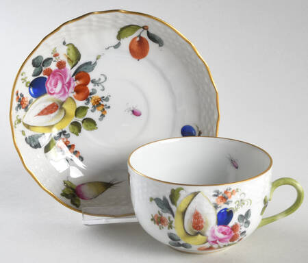 Fruits & Flowers (BFR) Flat Cup & Saucer Set
