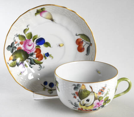 Fruits & Flowers (BFR) Flat Cup & Saucer Set
