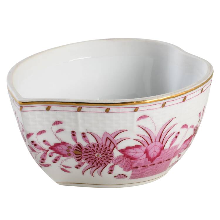 Indian Basket Raspberry (P) 5" Heart Shape Bon Bon No Lid