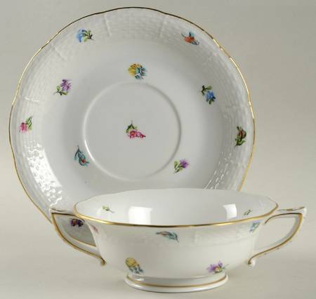 Kimberly (MF) Footed Cream Soup Bowl & Saucer Set